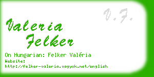 valeria felker business card