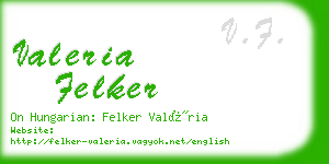 valeria felker business card